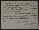 L&eacute;on de TINSEAU - LETTRE AUTOGRAPHE SIGN&Eacute;E "paradis apr&egrave;s le...purgatoire", 1910. L&eacute;on de TINSEAU