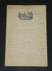 Octave FEUILLET, Romancier - LETTRE AUTOGRAPHE SIGN&Eacute;E, 4 pages, 1887. Octave FEUILLET