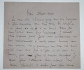 BOUVET Henri - LETTRE AUTOGRAPHE SIGN&Eacute;E, PEINTRE. Henri Bouvet