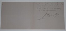 BOUVET Henri - LETTRE AUTOGRAPHE SIGN&Eacute;E, PEINTRE. Henri Bouvet
