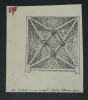 Dessin original - Plafond d'une chapelle de l'&eacute;glise de Till&egrave;res vers 1550. Louis Henri Laffill&eacute;e