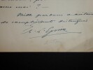 LETTRE AUTOGRAPHE SIGNEE, AVRIL 1862. Ernest Louis Victor Jules L'Epine