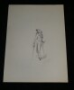 Henri Louis Delamarre - Dessin original sign&eacute; et dat&eacute; - Homme au sabre 1877. Henri Louis Delamarre