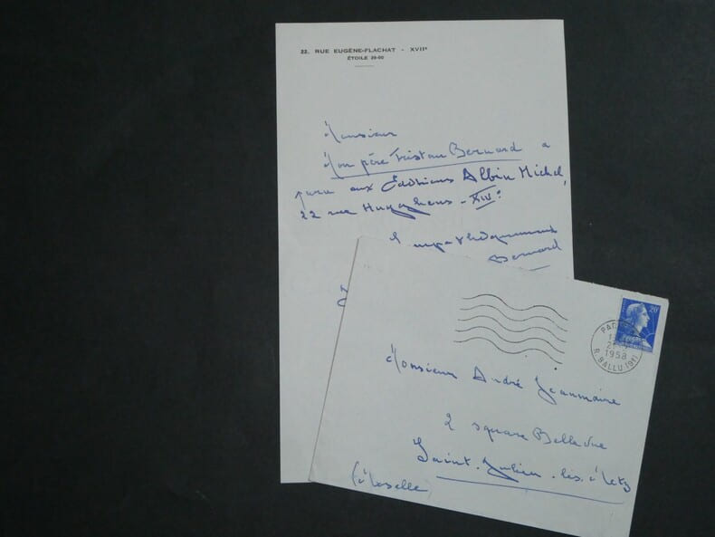 Jean-Jacques BERNARD - LETTRE AUTOGRAPHE SIGN&Eacute;E, fils de Tristan BERNARD. Jean-Jacques Bernard
