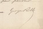 Pouvoir sign&eacute; Georges Rolle – Collection coh&eacute;rente de 50 auteurs & musiciens. Georges Rolle