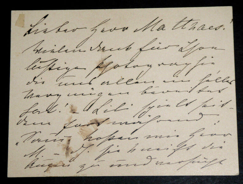 Gabriele Reuter - Carte autographe sign&eacute;e. Gabriele Reuter