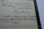 Fernand VAND&Eacute;REM - LETTRE AUTOGRAPHE SIGN&Eacute;E DE DEUIL, 1901. Fernand VAND&Eacute;REM