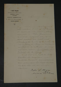 Abbé MOIGNO - BELLE LETTRE AUTOGRAPHE SIGNÉE, POUR LA BÉNÉDICTION DE SES OEUVRES