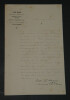 Abb&eacute; MOIGNO - BELLE LETTRE AUTOGRAPHE SIGN&Eacute;E, POUR LA B&Eacute;N&Eacute;DICTION DE SES OEUVRES. Abb&eacute; MOIGNO