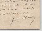 Jules Simon - Lettre autographe sign&eacute;e - Cet article trop bienveillant - 1889. Jules Simon