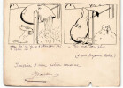 Dessin &agrave; l'encre fable d'apr&egrave;s Benjamin Rabier ann&eacute;e 1910/30. Benjamin Rabier