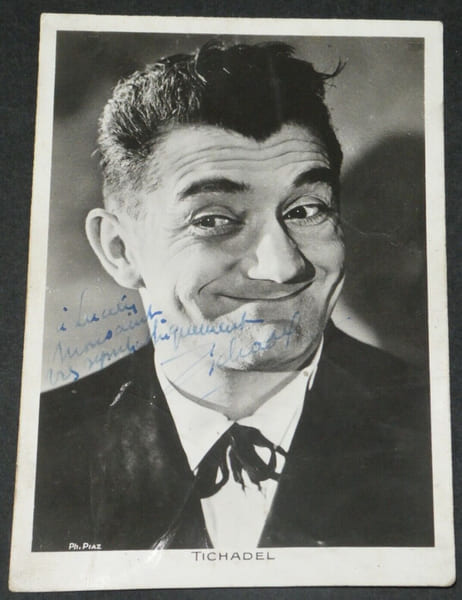 Pierre TICHADEL - PHOTOGRAPHIE carte postale, d&eacute;dicac&eacute;e et sign&eacute;e &agrave; L Monsaint. Pierre Tichadel