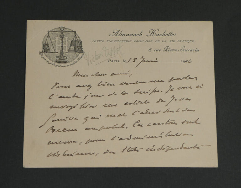 Victor TISSOT - Carte lettre autographe sign&eacute;e, Politique Suisse, Guerre de 1870. Victor TISSOT