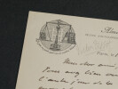 Victor TISSOT - Carte lettre autographe sign&eacute;e, Politique Suisse, Guerre de 1870. Victor TISSOT