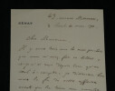 &Eacute;mile Deschanel - LETTRE AUTOGRAPHE SIGN&Eacute;E &Agrave; A. Scheler - 1890. &Eacute;mile Deschanel