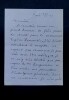 LETTRE AUTOGRAPHE SIGN&Eacute;E SUR Elizabeth Jane BOUGUEREAU, 1903. Arv&egrave;de Barine (Louise-C&eacute;cile Bouff&eacute;)