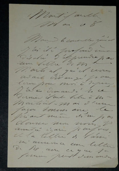 Eug&eacute;nie CASANOVA - LETTRE AUTOGRAPHE SIGN&Eacute;E, 1908, Montifault. Eug&eacute;nie Casanova