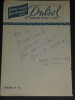Pierre-Jean VAILLARD, et Georges VEMER - Autographes issus d'un carnet d'autographes, 1976. Pierre-Jean VAILLARD, Georges VEMER