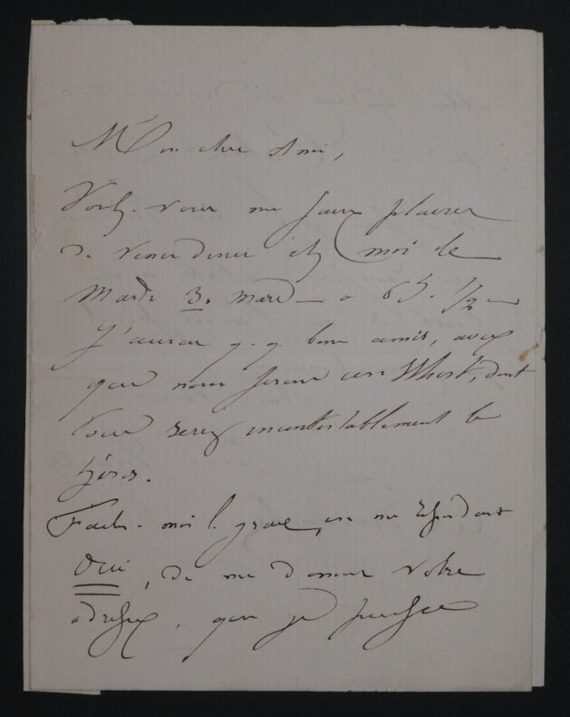 Louis ERNAULT, Professeur & po&egrave;te - LETTRE AUTOGRAPHE SIGN&Eacute;E. Louis ERNAULT