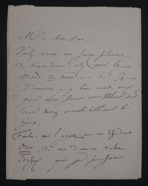 Louis ERNAULT, Professeur & po&egrave;te - LETTRE AUTOGRAPHE SIGN&Eacute;E. Louis ERNAULT