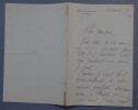 Mariette SULLY, Chanteuse - LETTRE AUTOGRAPHE SIGN&Eacute;E. Mariette SULLY