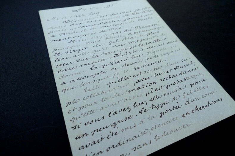 BERGERAT Emile - LETTRE AUTOGRAPHE SIGN&Eacute;E, &Agrave; COQUELIN, 1895. Emile Bergerat