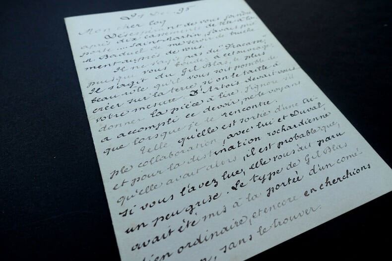 BERGERAT Emile - LETTRE AUTOGRAPHE SIGN&Eacute;E, &Agrave; COQUELIN, 1895. Emile Bergerat