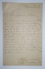 Lettre autographe sign&eacute;e. F&eacute;lix Le Couppey