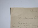 Lettre autographe sign&eacute;e. F&eacute;lix Le Couppey