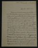 Camille SABATIER, Homme politique - LETTRE AUTOGRAPHE SIGN&Eacute;E, Toulon, 1903. Camille SABATIER
