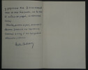 Andr&eacute; BELLESSORT - LETTRE AUTOGRAPHE SIGN&Eacute;E &agrave; Miguel ZAMACO&Iuml;S, 1940. Andr&eacute; Bellessort