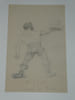 Dessin original au crayon - Repr&eacute;sentation d'Edward Lawrence Levy, circa 1891. Anonyme