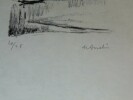 Lithographie Originale sign&eacute;e et num&eacute;rot&eacute;e 10/26 - Sur la Loire - Papier Japon - environ 1927. Maurice ASSELIN