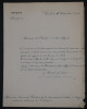 Gaston d'Audiffret, Homme politique - LETTRE SIGN&Eacute;E, Versaille, 1878. Gaston d'Audiffret
