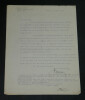 Raymond ASSO - Lettre dactylographi&eacute;e sign&eacute;e &agrave; Pierre LHOSTE - Music-Hall - 1941. Raymond ASSO