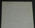 Raymond ASSO - Lettre dactylographi&eacute;e sign&eacute;e &agrave; Pierre LHOSTE - Music-Hall - 1941. Raymond ASSO