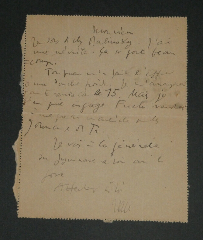 Jean Galtier-Boissi&egrave;re - Lettre autographe sign&eacute;e &agrave; Dominique Braga - [1916]. Jean Galtier-Boissi&egrave;re
