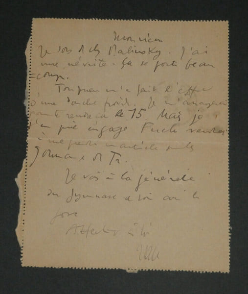 Jean Galtier-Boissi&egrave;re - Lettre autographe sign&eacute;e &agrave; Dominique Braga - [1916]. Jean Galtier-Boissi&egrave;re
