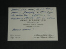 Jean D'AGOSTINO - CARTE DE VISITE AUTOGRAPHE DE VŒUX &Agrave; Pierre LHOSTE. Jean D'AGOSTINO