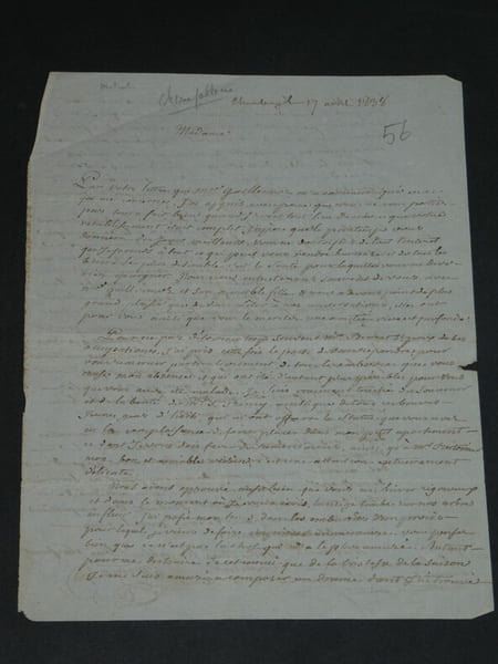Antoine M&Eacute;TRAL - LETTRE AUTOGRAPHE SIGN&Eacute;E Chamb&eacute;ry, 17 avril 1838. Antoine M&Eacute;TRAL