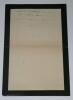 G&eacute;n&eacute;ral Louis ANDRE - Lettre autographe sign&eacute;e &agrave; Mr Le Pr&eacute;sident, 30 juillet 1910. Louis Andr&eacute;