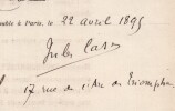 Pouvoir sign&eacute; par Jules Case – Collection coh&eacute;rente de 50 auteurs & musiciens. Jules Case