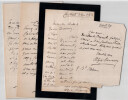 Alphonse Duvernoy - Ensemble de 5 lettres autographes sign&eacute;es. Alphonse Duvernoy