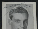 Michel MARS - Signature autographe originale sur papier, photographie. Michel MARS