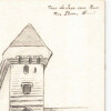 Dessin au crayon, Parc du restaurant Doyen Champs-&Eacute;lys&eacute;es par E. Phelipeau 1914. E. Phelipeau