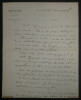 Omer Th&eacute;ophile PENOT - LETTRE AUTOGRAPHE SIGN&Eacute;E Th&eacute;&acirc;tre des Vari&eacute;t&eacute;s 2 pages. Omer Th&eacute;ophile PENOT