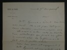 Omer Th&eacute;ophile PENOT - LETTRE AUTOGRAPHE SIGN&Eacute;E Th&eacute;&acirc;tre des Vari&eacute;t&eacute;s 2 pages. Omer Th&eacute;ophile PENOT
