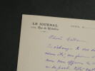 Lucien DESCAVES - &eacute;crivain - CARTE LETTRE AUTOGRAPHE SIGN&Eacute;E DE VŒUX - 1928. Lucien DESCAVES