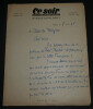Jean-Richard BLOCH, LETTRE AUTOGRAPHE SIGN&Eacute;E A Claude NOYAU SUR Bert BRECHT 1945. Jean-Richard BLOCH