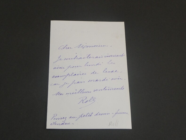 Alfred ROLL, peintre - LETTRE AUTOGRAPHE SIGN&Eacute;E, 1 page, 1880. Alfred ROLL
